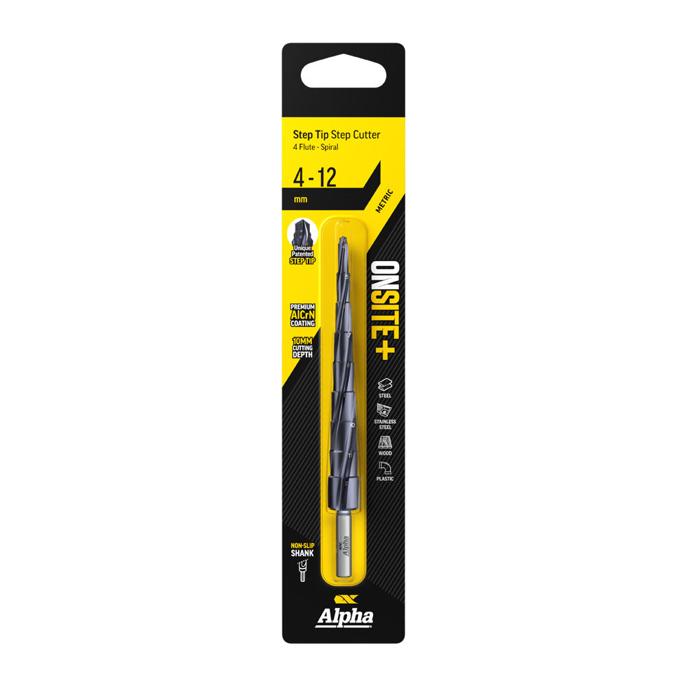 ONSITE+ STEP TIP STEP CUTTER 4-12MM