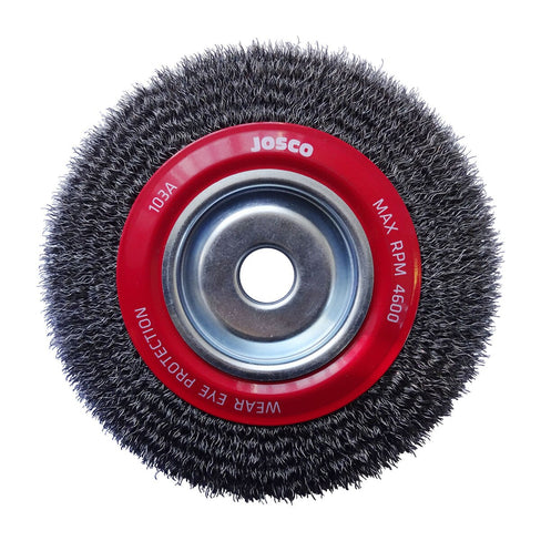 JOSCO 200X19MM MULTI-BORE CRIMPED WIRE BRUSH