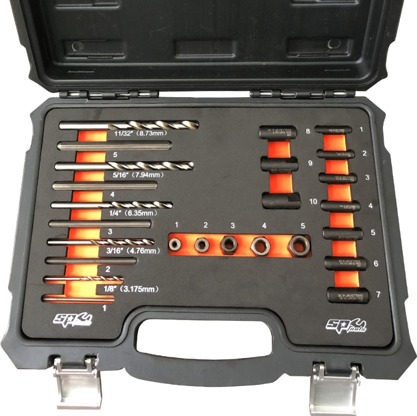 SCREW EXTRACTOR DRILL AND GUIDE SET 25PC