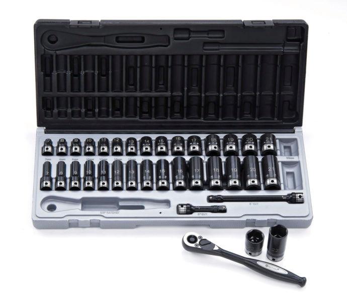 IMPACT SOCKET SET MET/IMP 3/8 DRIVE DUAL ACTION