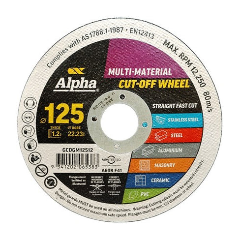 125X1.2MM MULTI-MATERIAL CUT OFF DISC