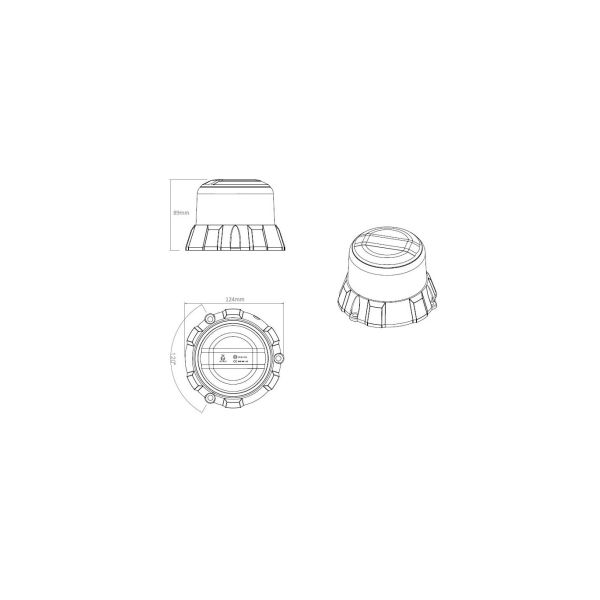 10-30V H/DUTY AMBER LED BEACON