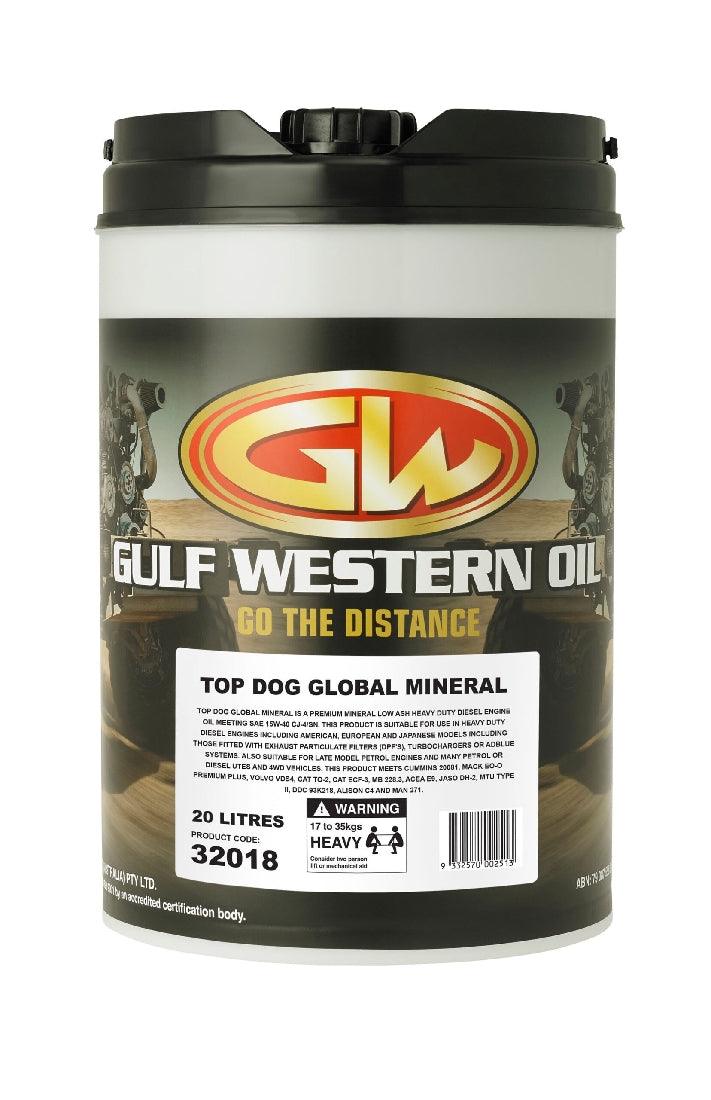 TOP DOG MINERAL 15W/40 CJ4/SN 20 L - GB FASTENERS